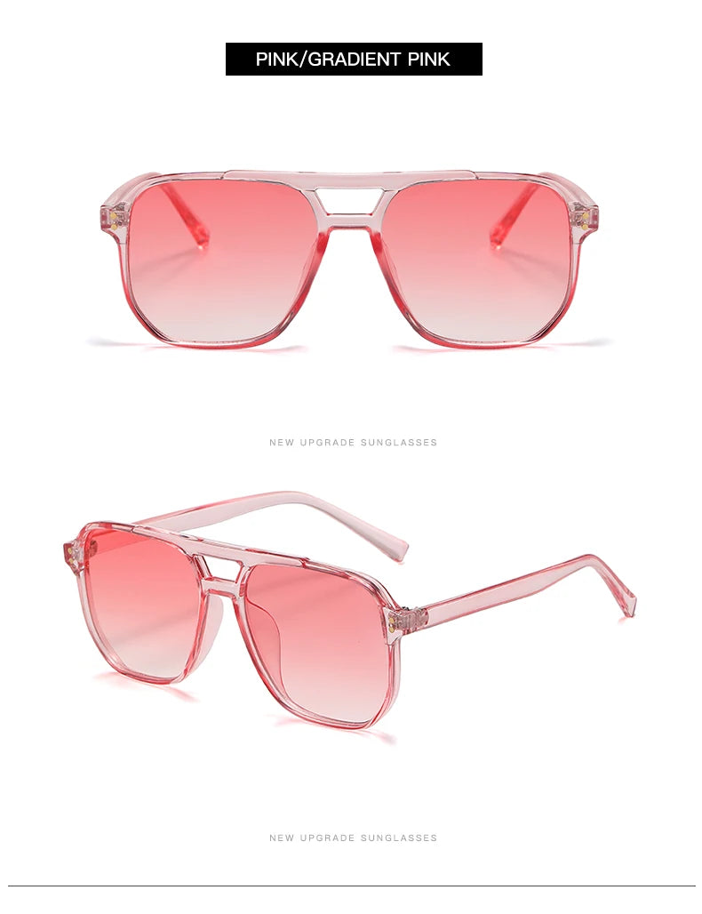 Classic Square Sunglasses - 5 Pack UV Protection Oversized Fashion Eyewear