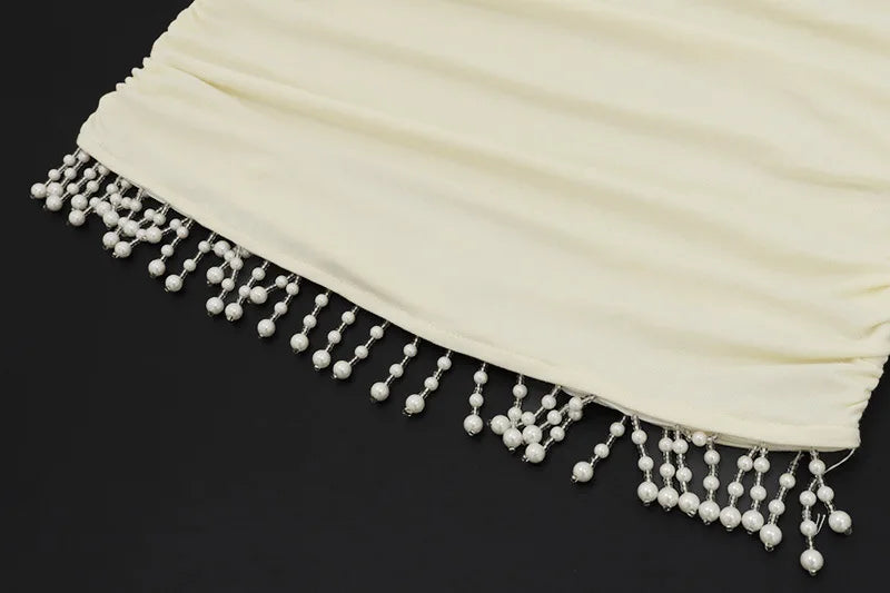 Embellished Halter Backless Mini Dress