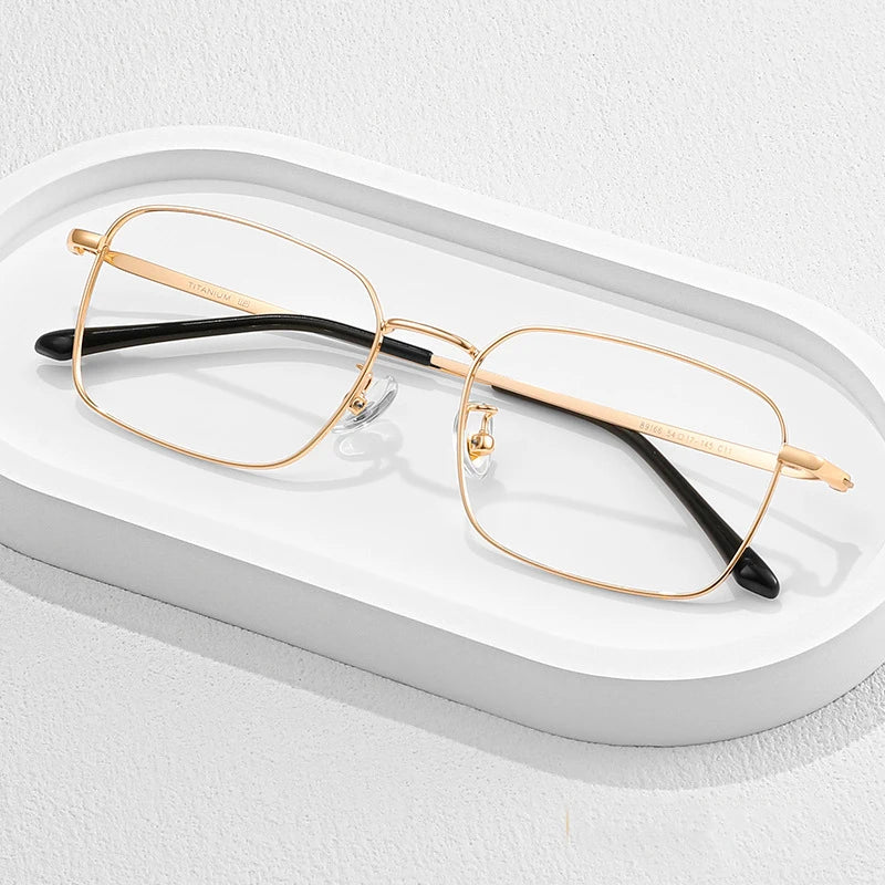 Anti Blue Light Glasses - Business Metal Square Frame for Men