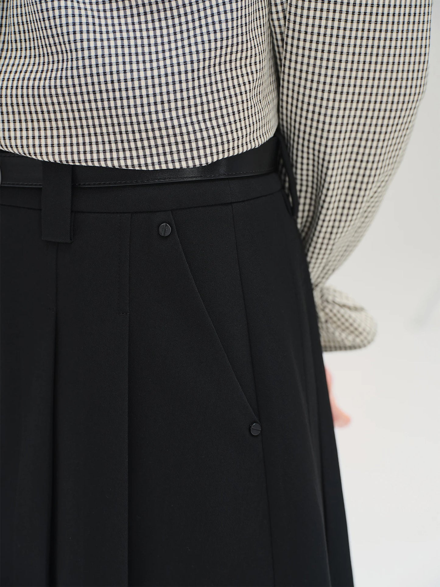 Women's Plus Size High Waist A-Line Pleated Skirt - Retro Style