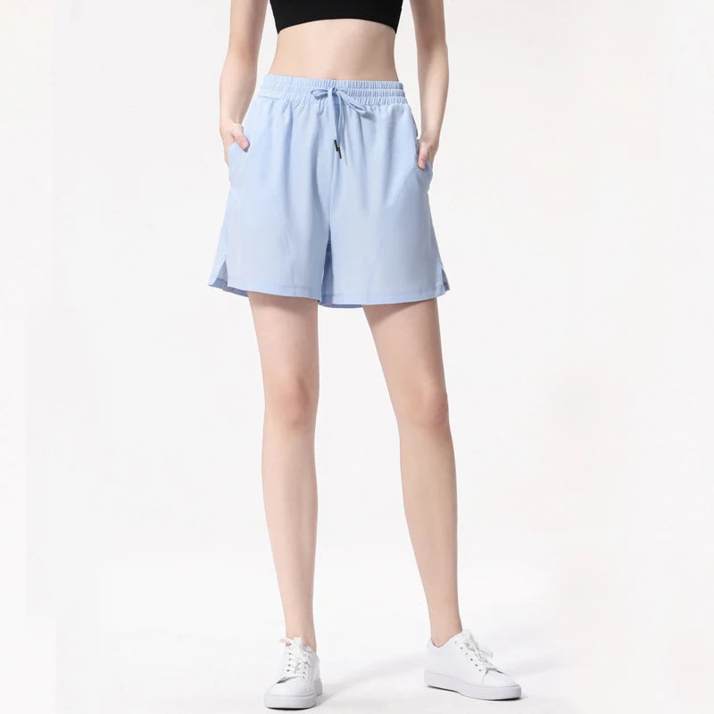 Women's Loose Running Shorts | Drawstring Waist with Pockets, Quick Dry S–XL