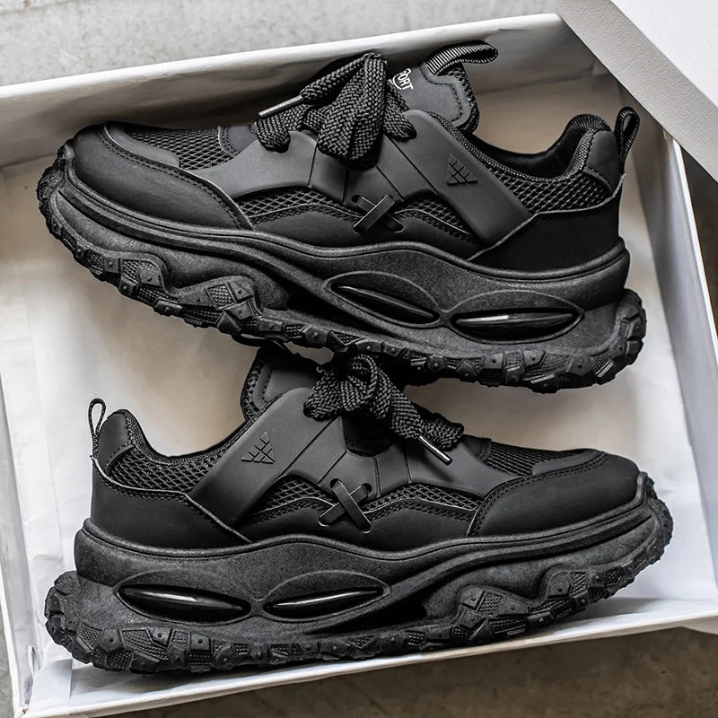 Street Style Platform Sneakers - Men's Skateboard Running & Tennis Trainers