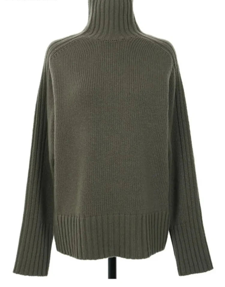 Women's Loose Turtleneck Pullover Sweater Top