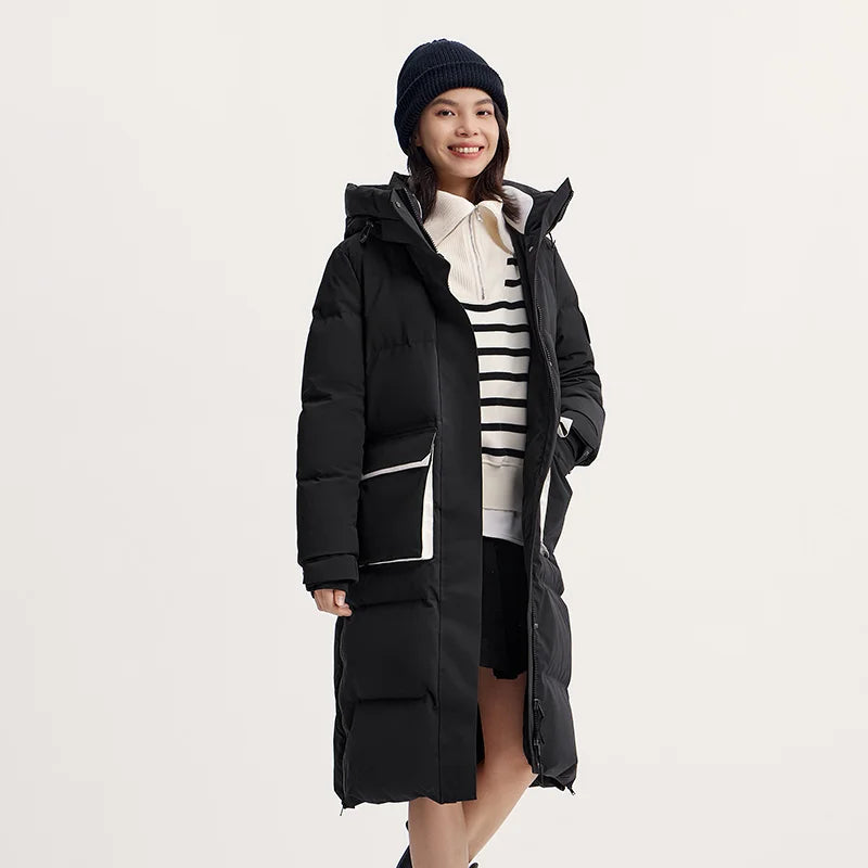 Long Down Jacket - Winter Windproof Warm Loose Casual Coat