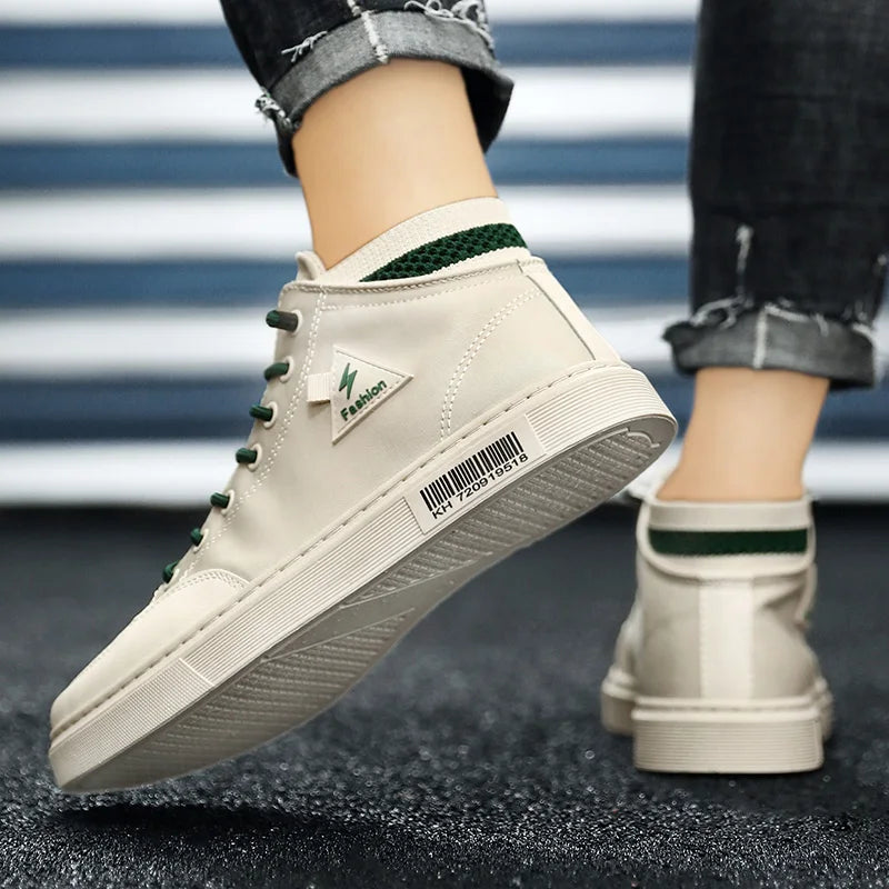 Simple Design Casual Sneakers - Men's Flat Skateboard & Running Trainers