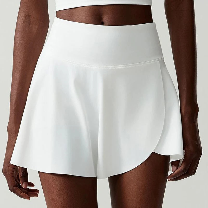 Women's High Waist Tennis Skirt with Pockets - Quick Dry Athletic Skort
