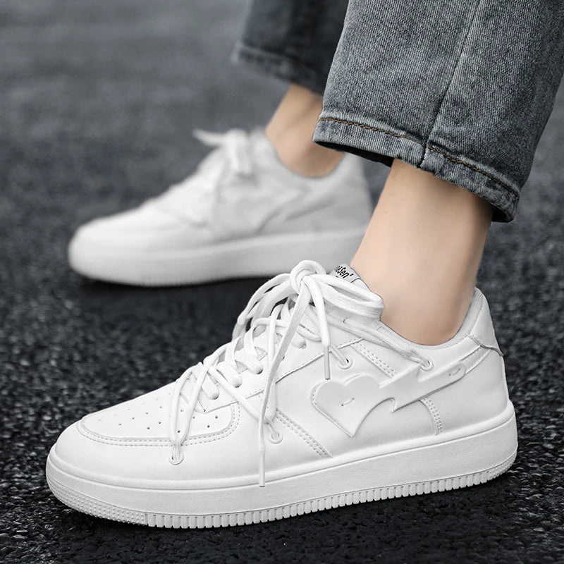 Men's Casual Creative Heart Tennis Sport Running Skateboard  Sneakers Walking Jogging Trainers