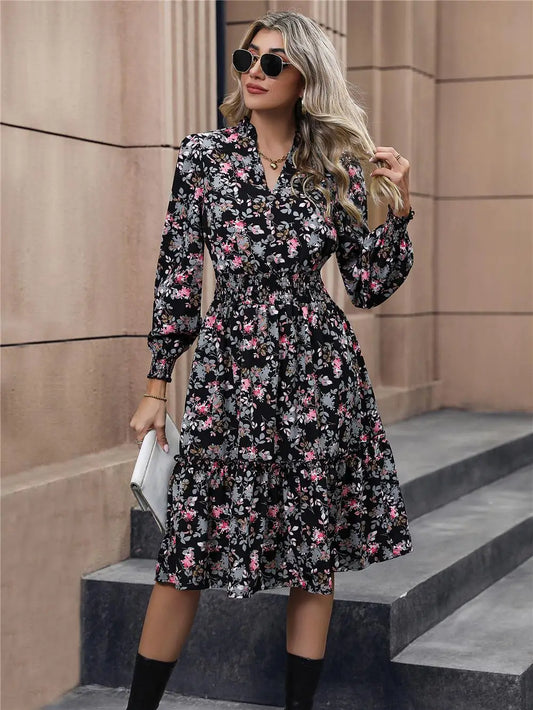 Women's Elegant V-neck Dress