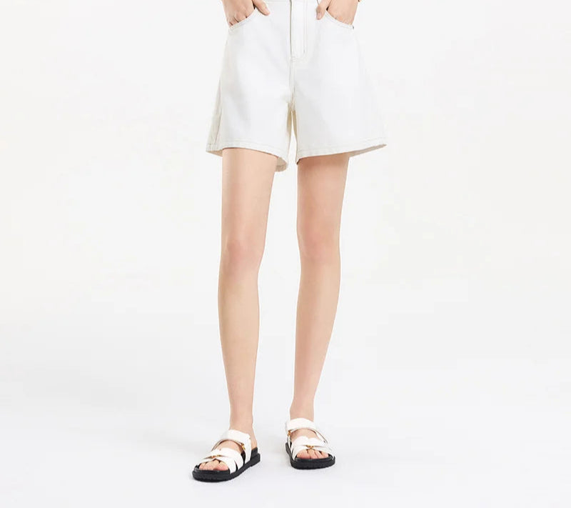 Women's Slimming Straight Leg Denim Shorts - Cooling Summer Style