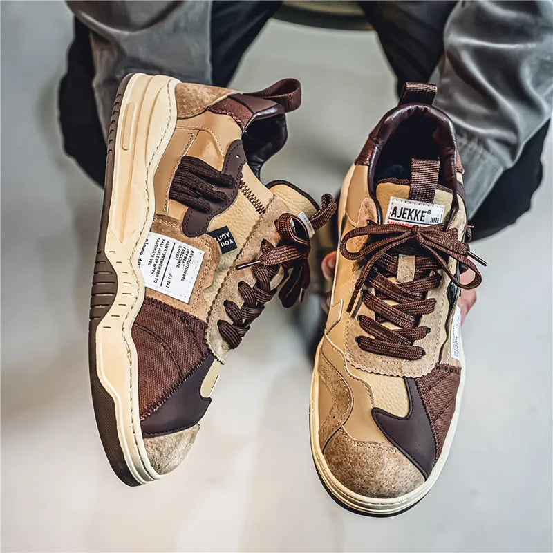 Men's Casual Platform Lace Up Comfortable  Sneakers