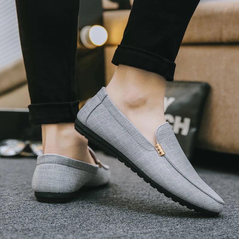 Men's Casual Loafers Comfortable Slip-on Flat Shoes