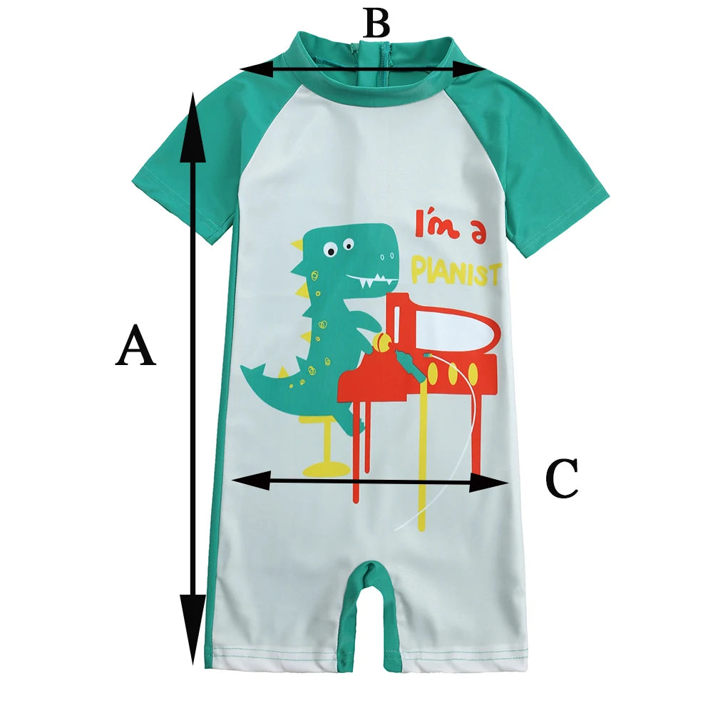 Children's Swimwear with Cap One Piece Suit