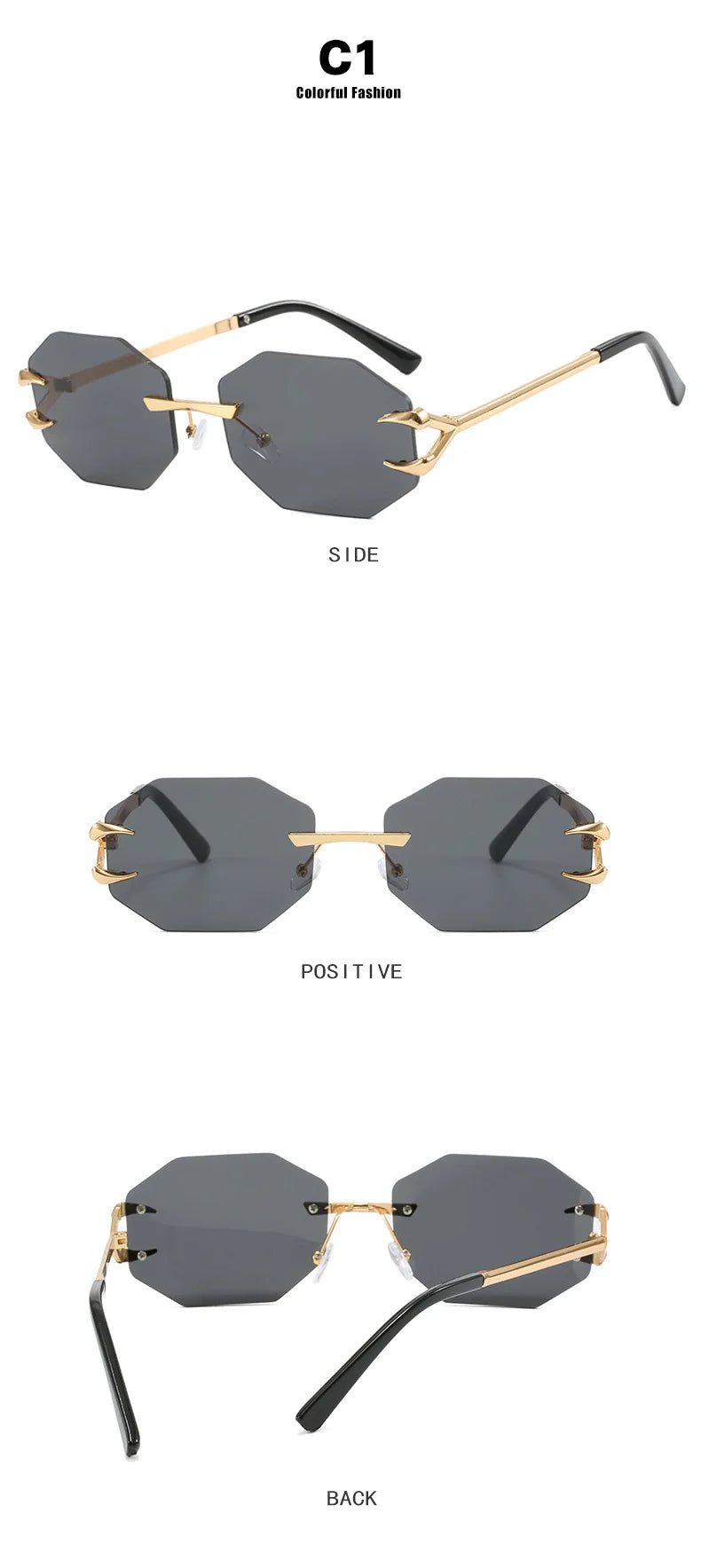 Women's Fashion Sunglasses - Frameless UV400 Sports Eyewear