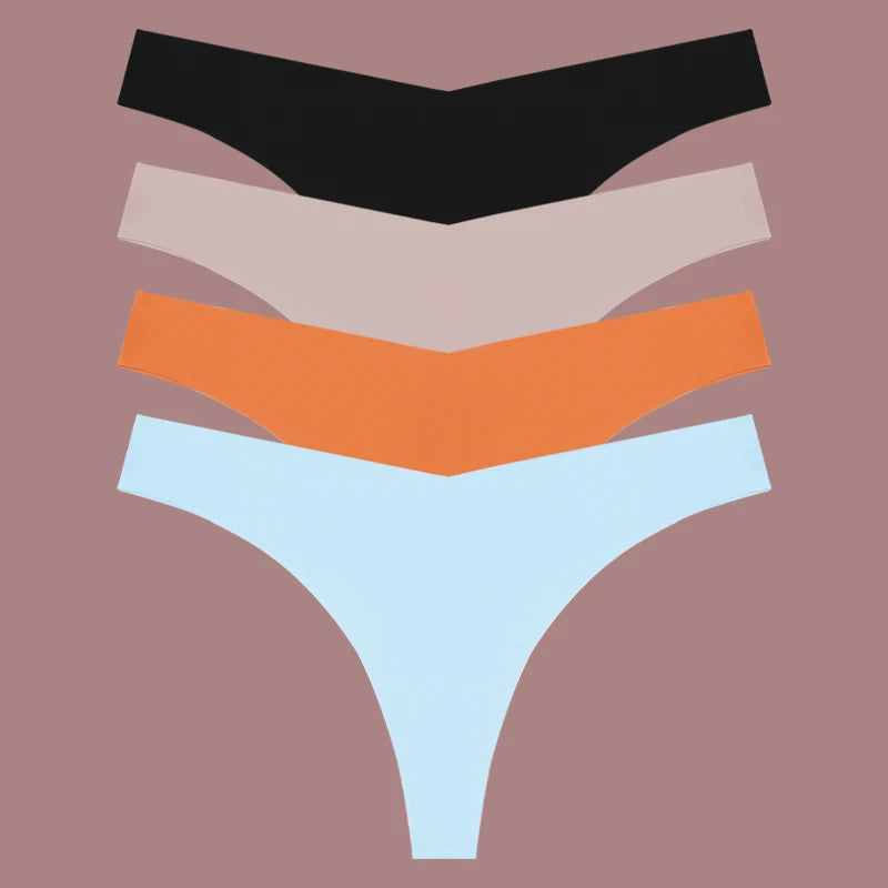 Ice Silk Seamless Thongs 4-Pack