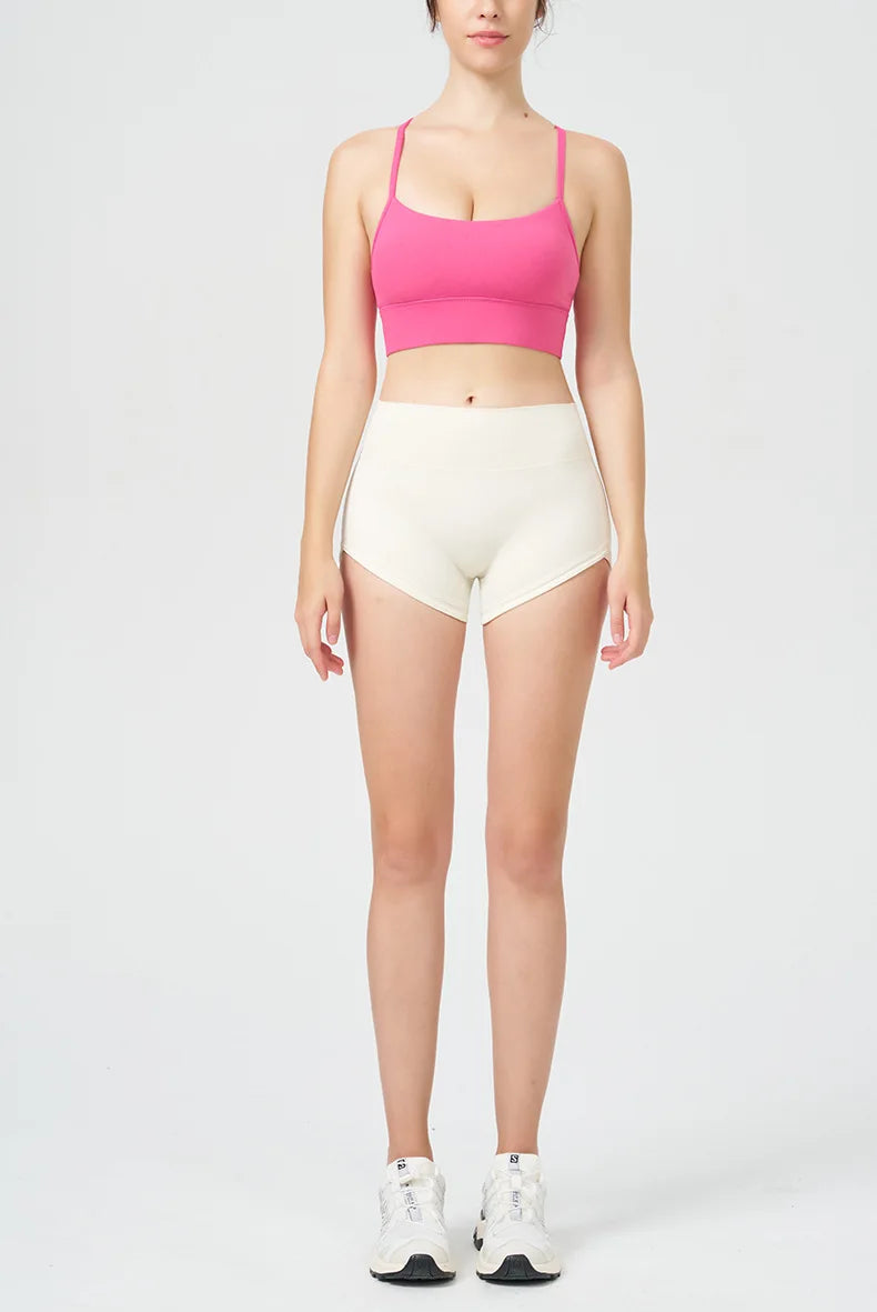 2-Piece Nylon Yoga Set - Sports Bra & Shorts