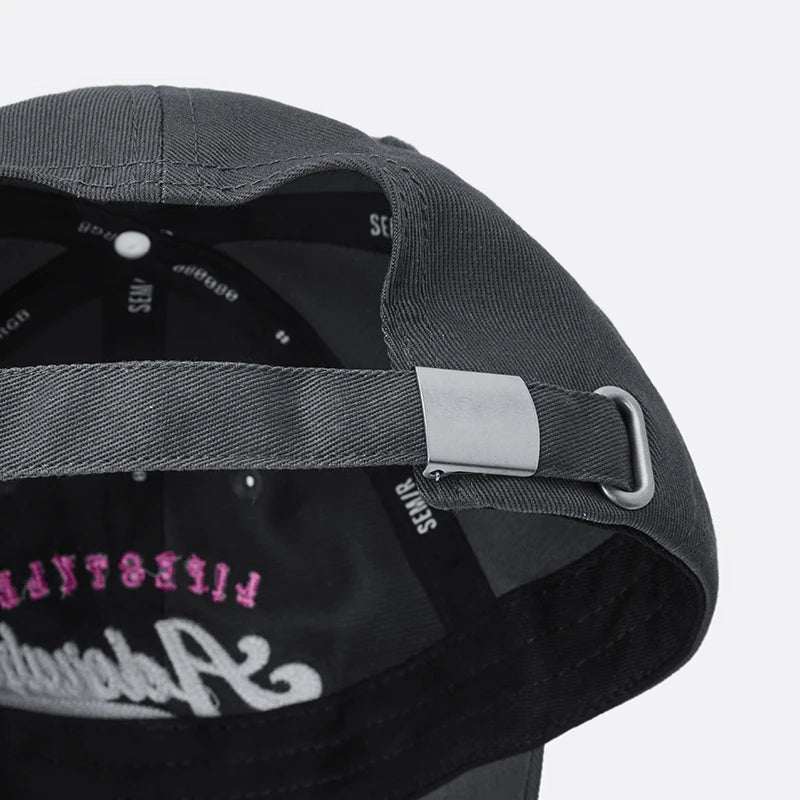 Retro College Style Embroidered Baseball Cap - Adjustable Snapback Sun Hat