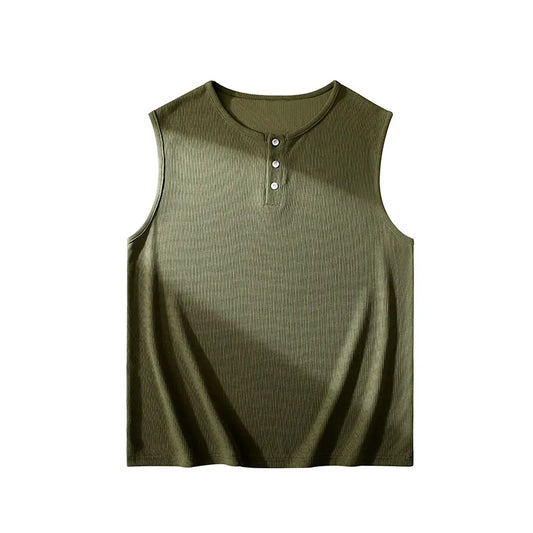 Men's Summer Casual Round -Neck Sleeveless Loose Tank Top Vest