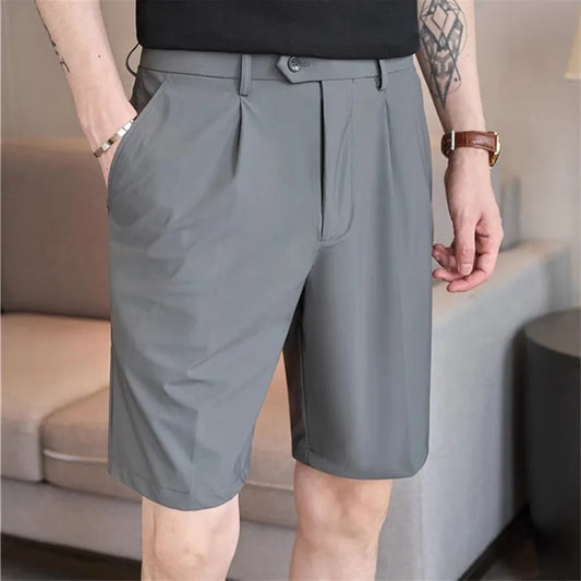 Men's Ice Silk Lightweight Shorts - Smart Casual Breathable Summer Shorts