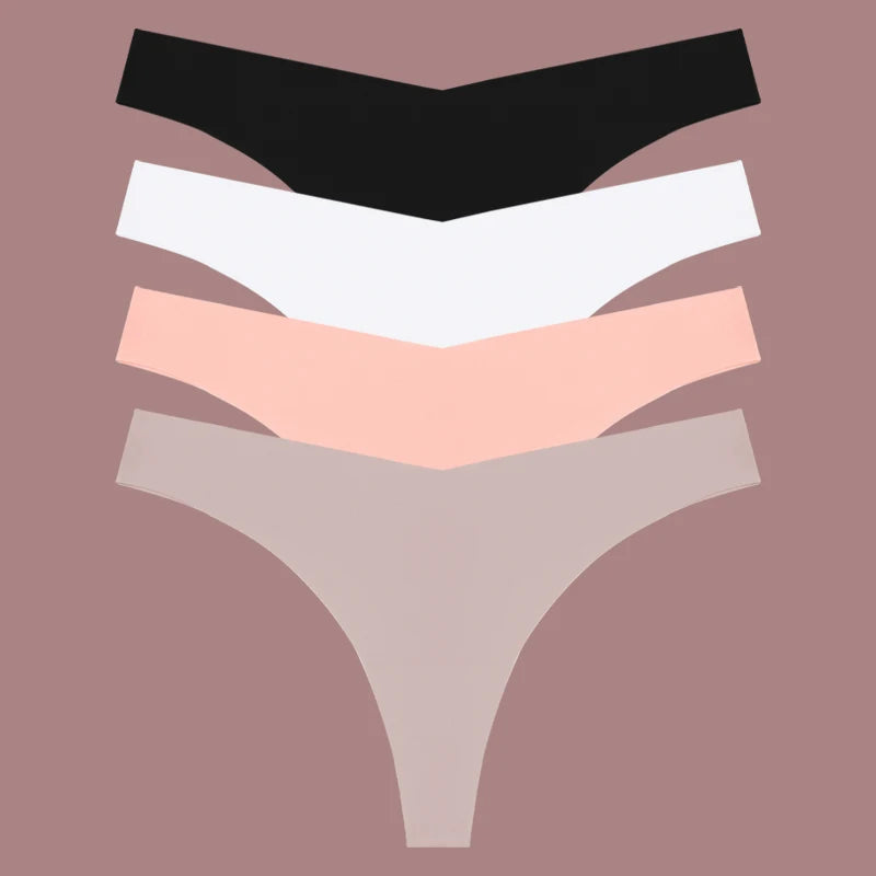 Ice Silk Seamless Thongs 4-Pack