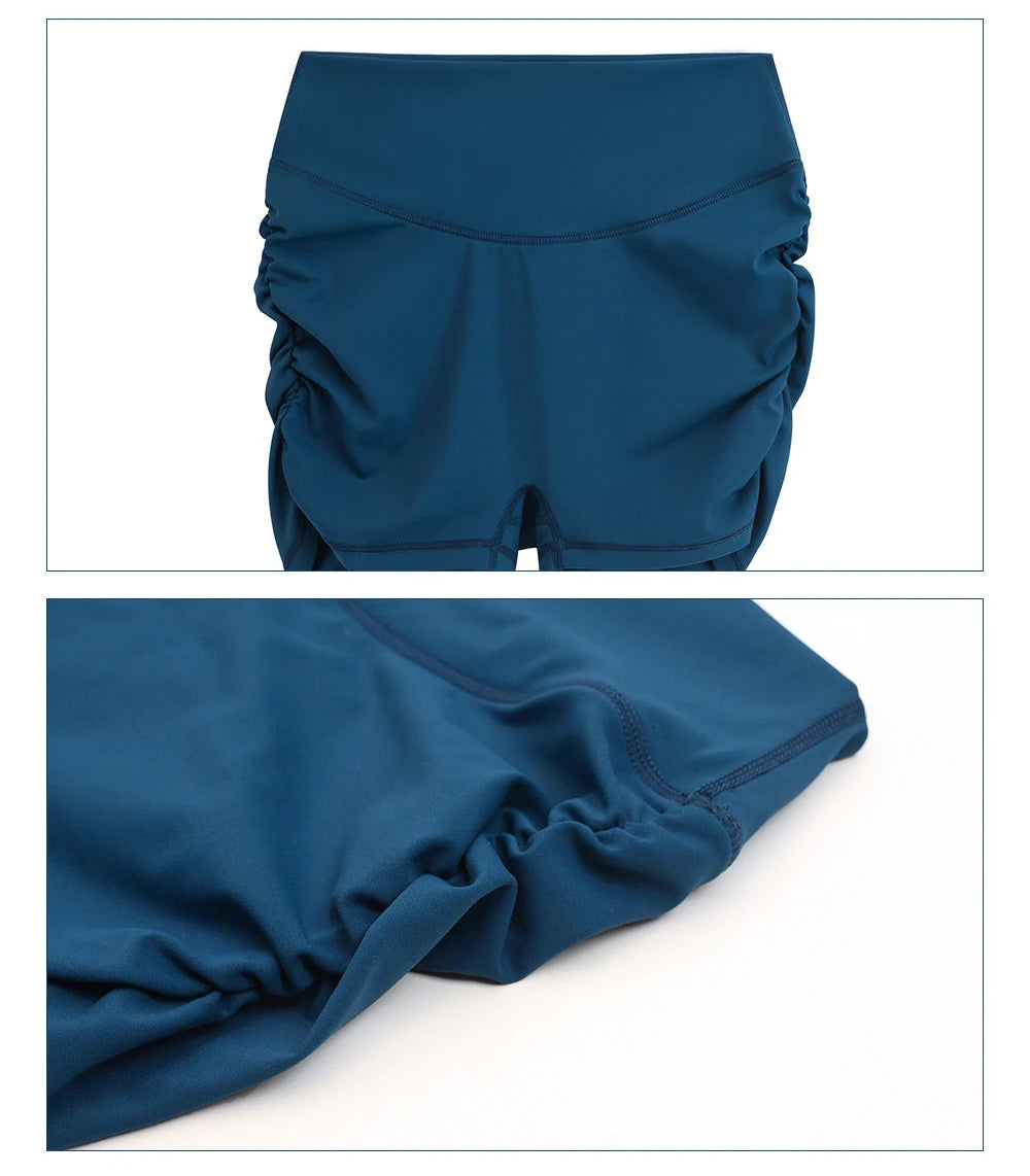 Women's High Waist Yoga Shorts — Super Stretch Slim Fit Running Gym Shorts