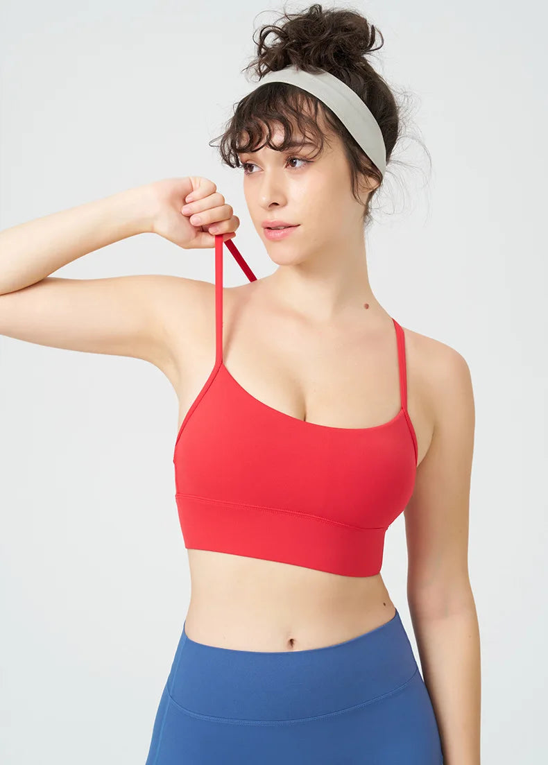 2-Piece Nylon Yoga Set - Sports Bra & Shorts