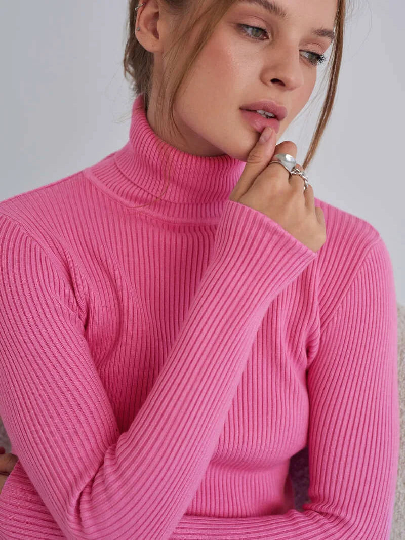 Women's Knitted Pullover Turtleneck