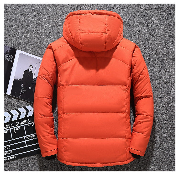 Men's Warm Hooded Thick Slim Fit Puffer Overcoat Thermal Jacket