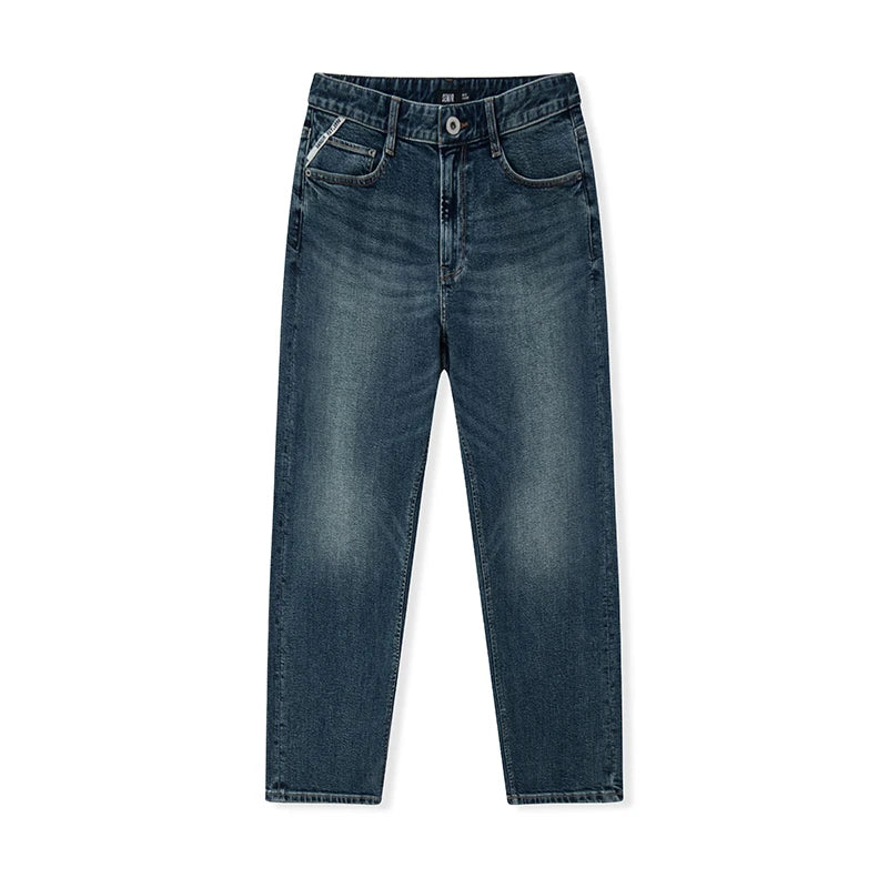 Vintage Loose Fit Jacquard Straight Leg Jeans - Men's Fashion Denim