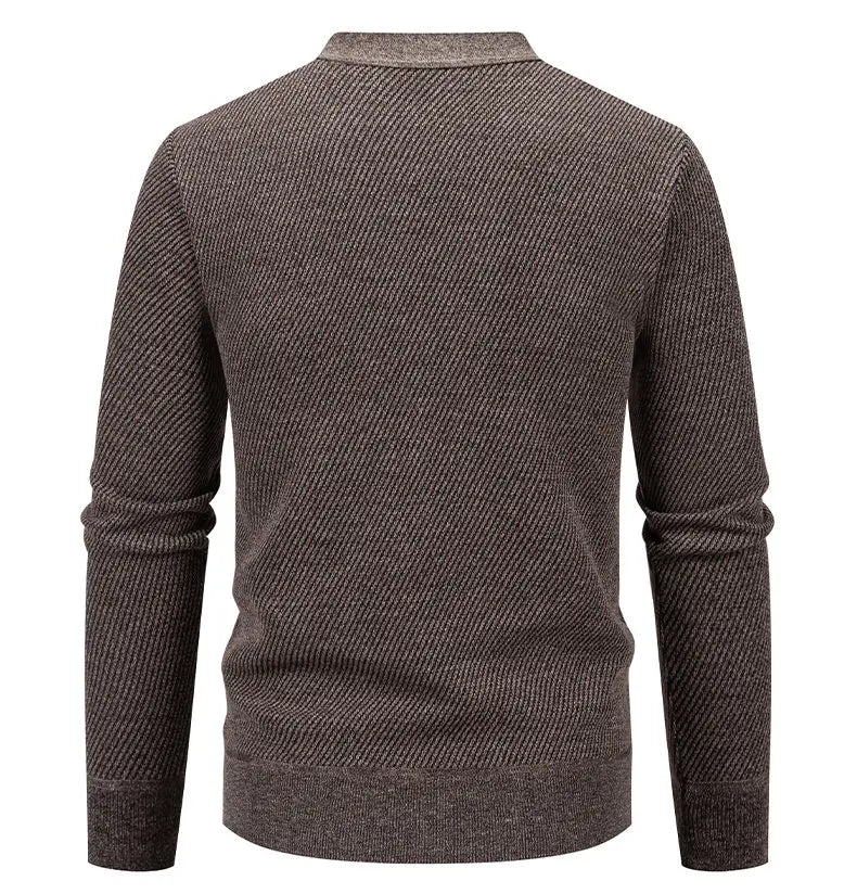 Winter Warm V-Neck Fleece Lined Knit Cardigan