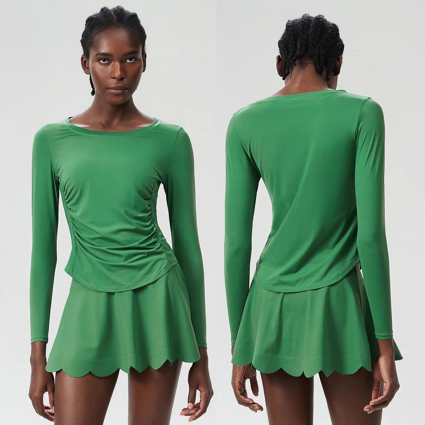 Two-Piece Athletic Set - Breathable Running Suit with Shorts