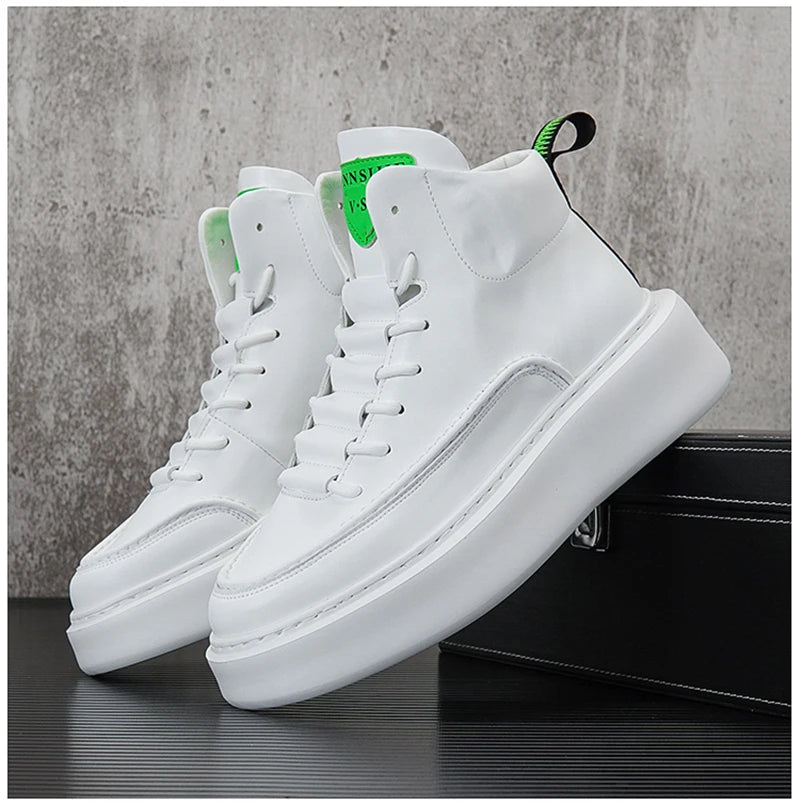 Men's Platform Ankle Boots High-top Thick Bottom Sneakers