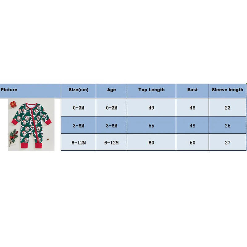 0-12M Baby Girls Boys Christmas Rompers Cow Print Long Sleeve Zipper Jumpsuits