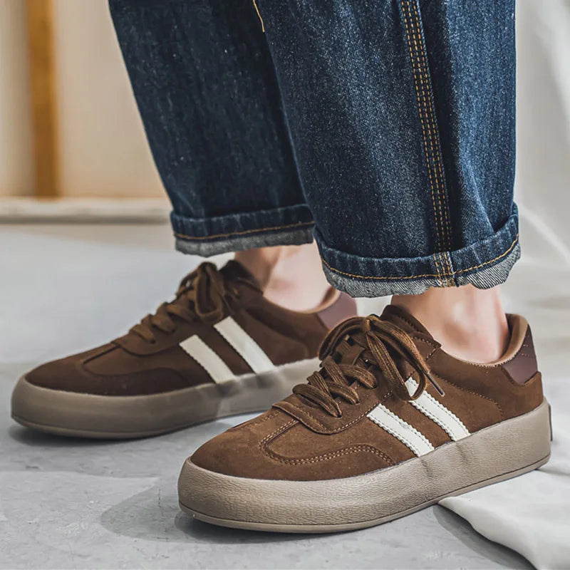 Men's Casual Platform Sneakers - Sports Skateboard Running Shoes