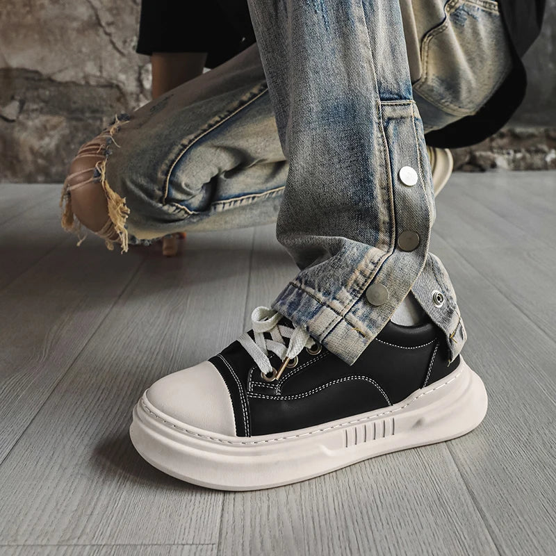 Platform Skateboard Sneakers - Men's Vulcanized Running & Tennis Trainers