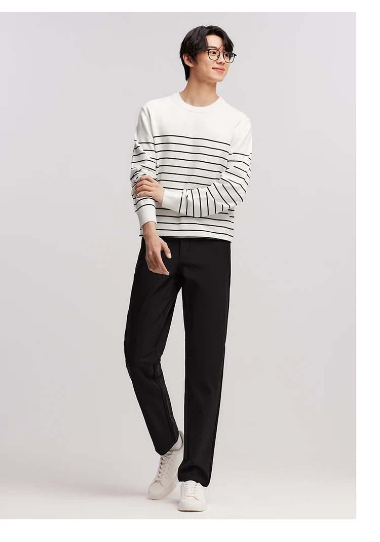 Men's Slim Fit Thermal Trousers - Easy Care Winter Commuter Pants