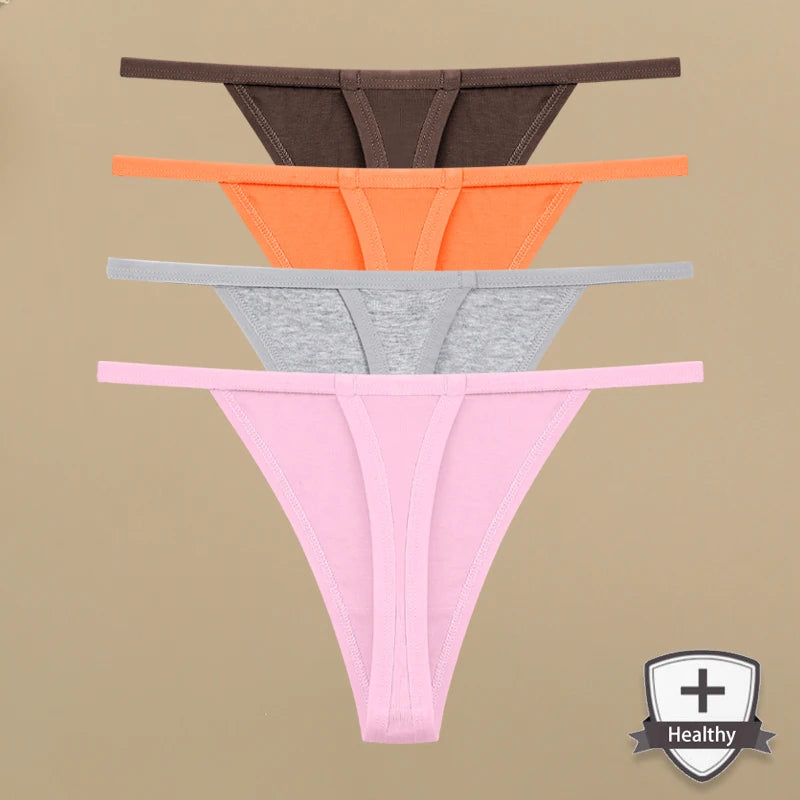 Women's Cotton Thongs 4-Pack