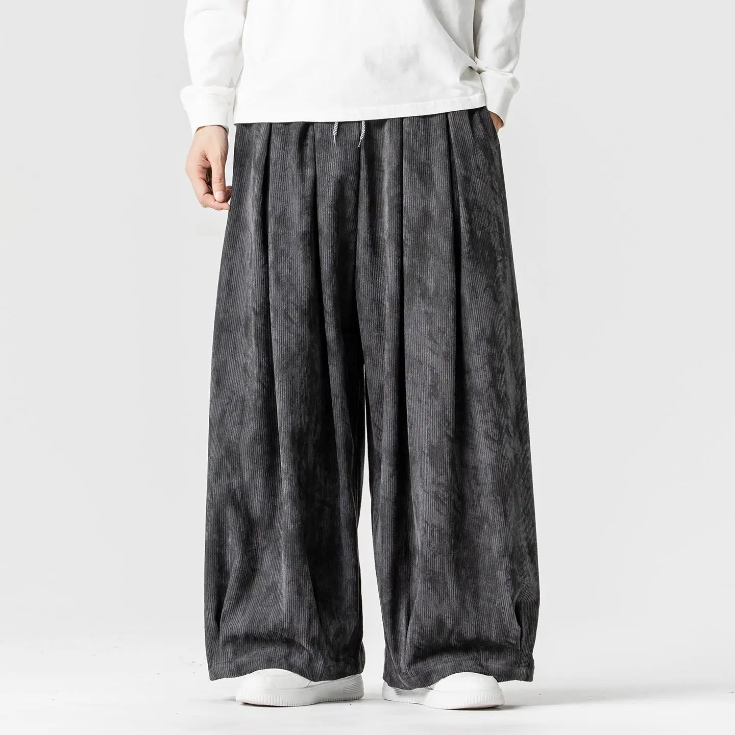 Men's Wide Leg Corduroy Trousers