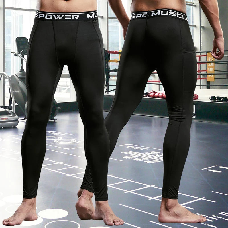 Men's Compression Sweatpants Tights Sport Pants for Gym Fitness Running Joggings Workout Trousers Dry Fit Leggings