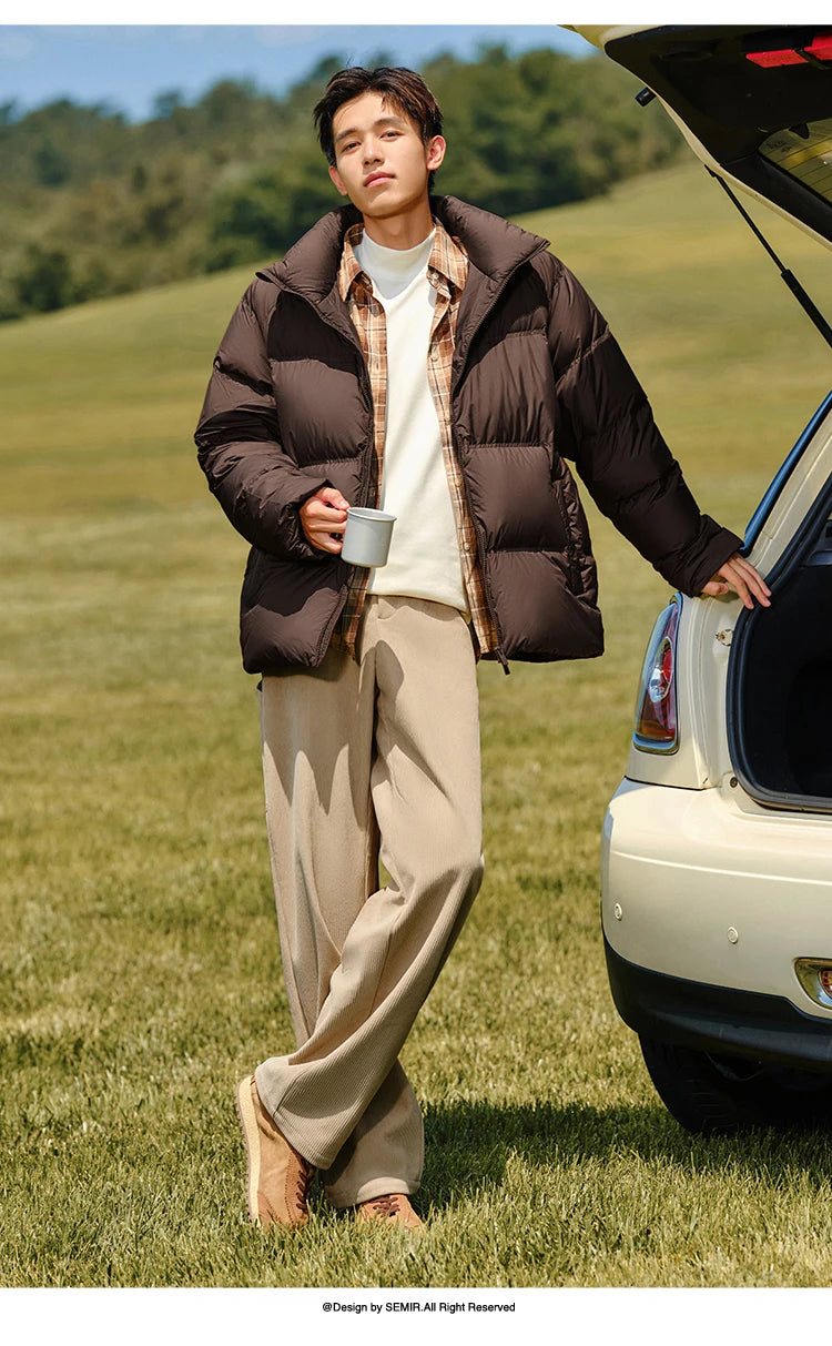 Unisex Lightweight Down Puffer Jacket - Three-Proof Thermal Winter Coat