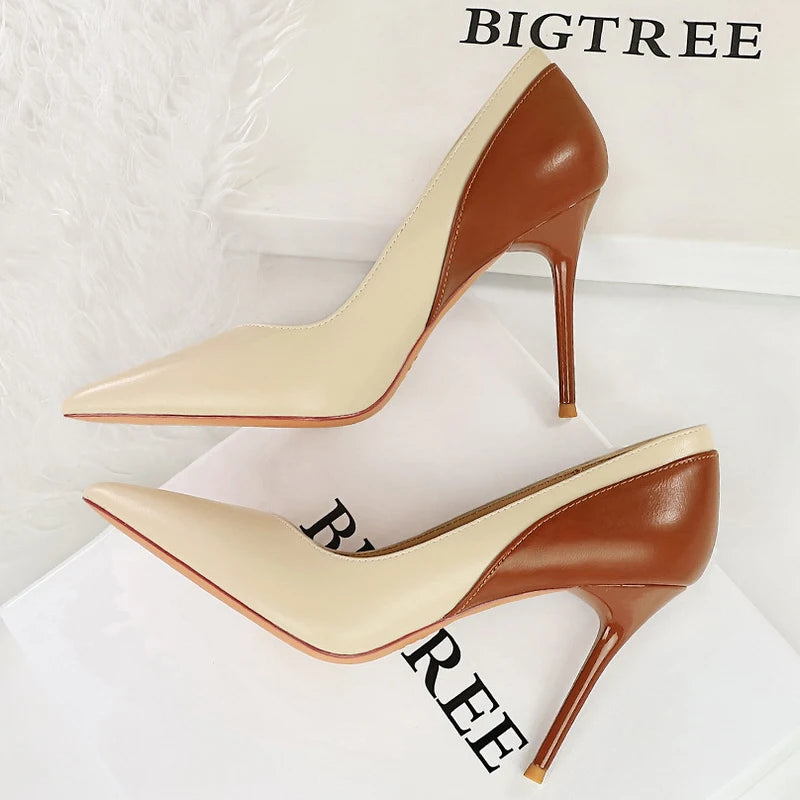 Women's Pumps Pointed Tip High Heels Stilettos Shoes