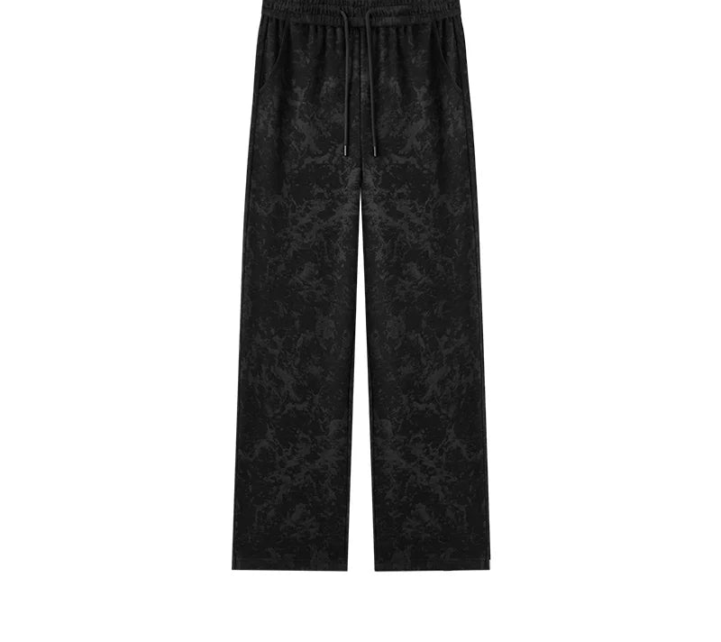 Women's Wide Leg Wool-Like Pants - Full Print Loose Fit Trendy Streetwear