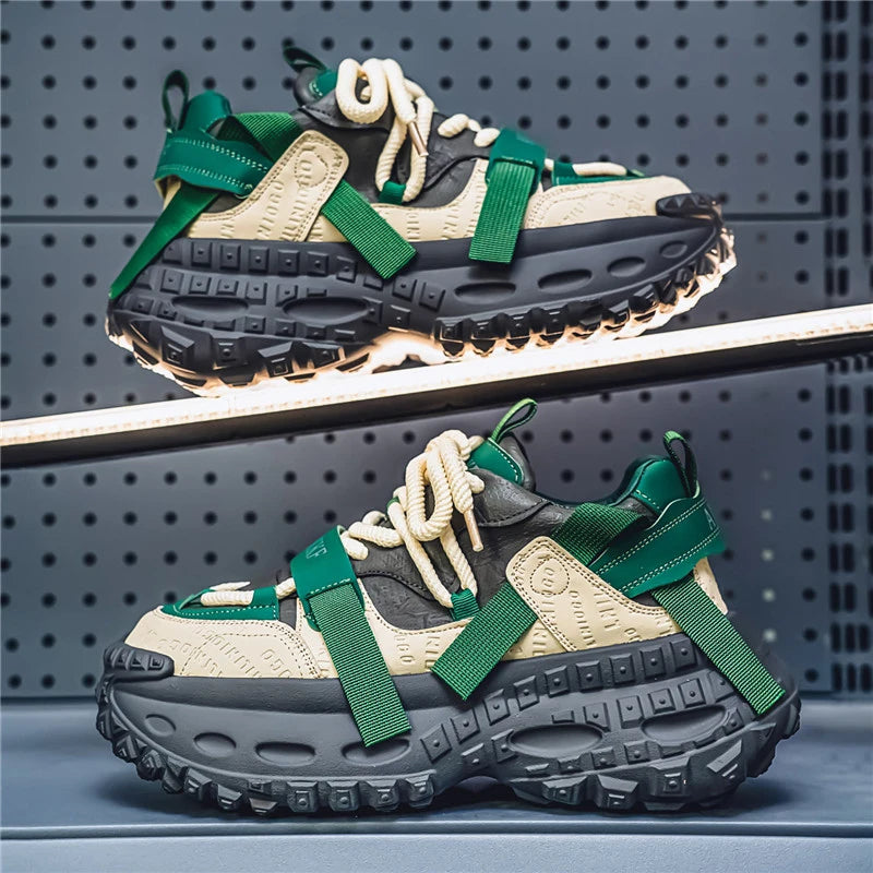 Men's Casual Platform Sports Shoes Lace Up Sneakers