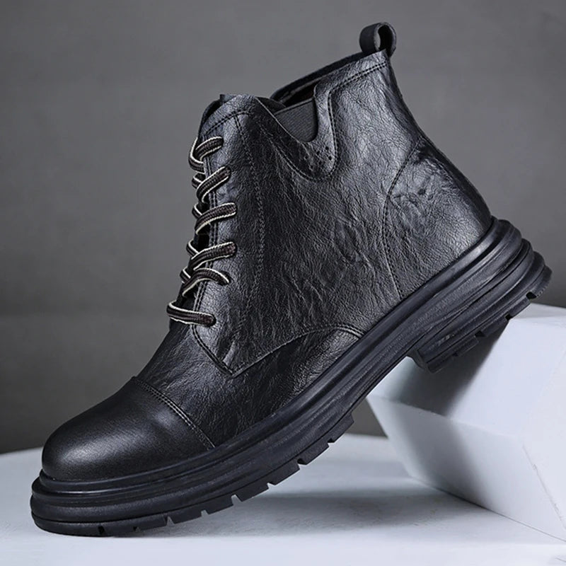 Vintage Ankle Boots - Personalized Design Leather Casual Boots