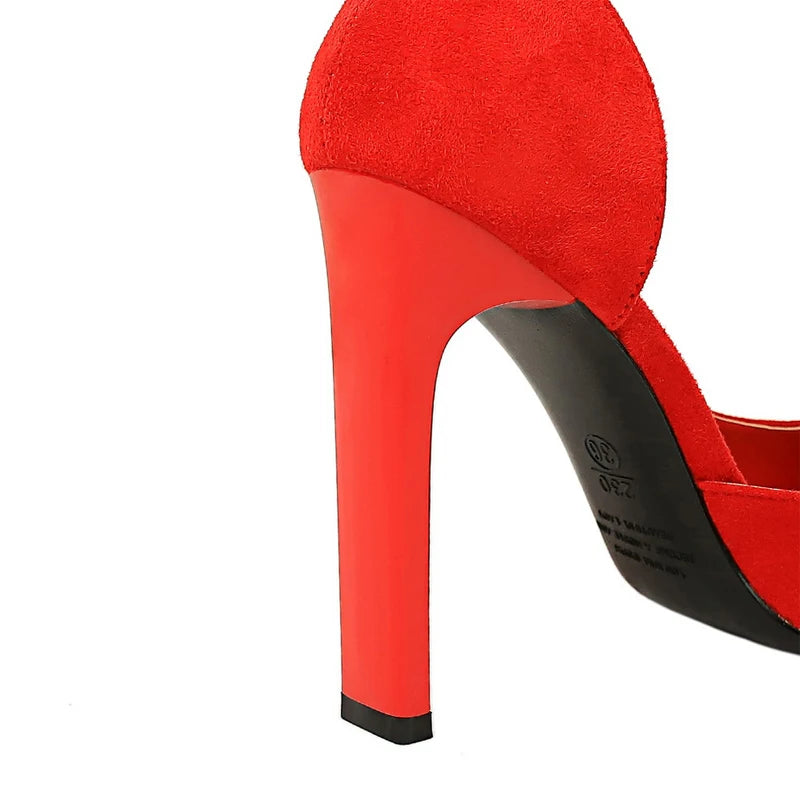 Women's 10.5 CM Heels Square Head Pumps Block Heels