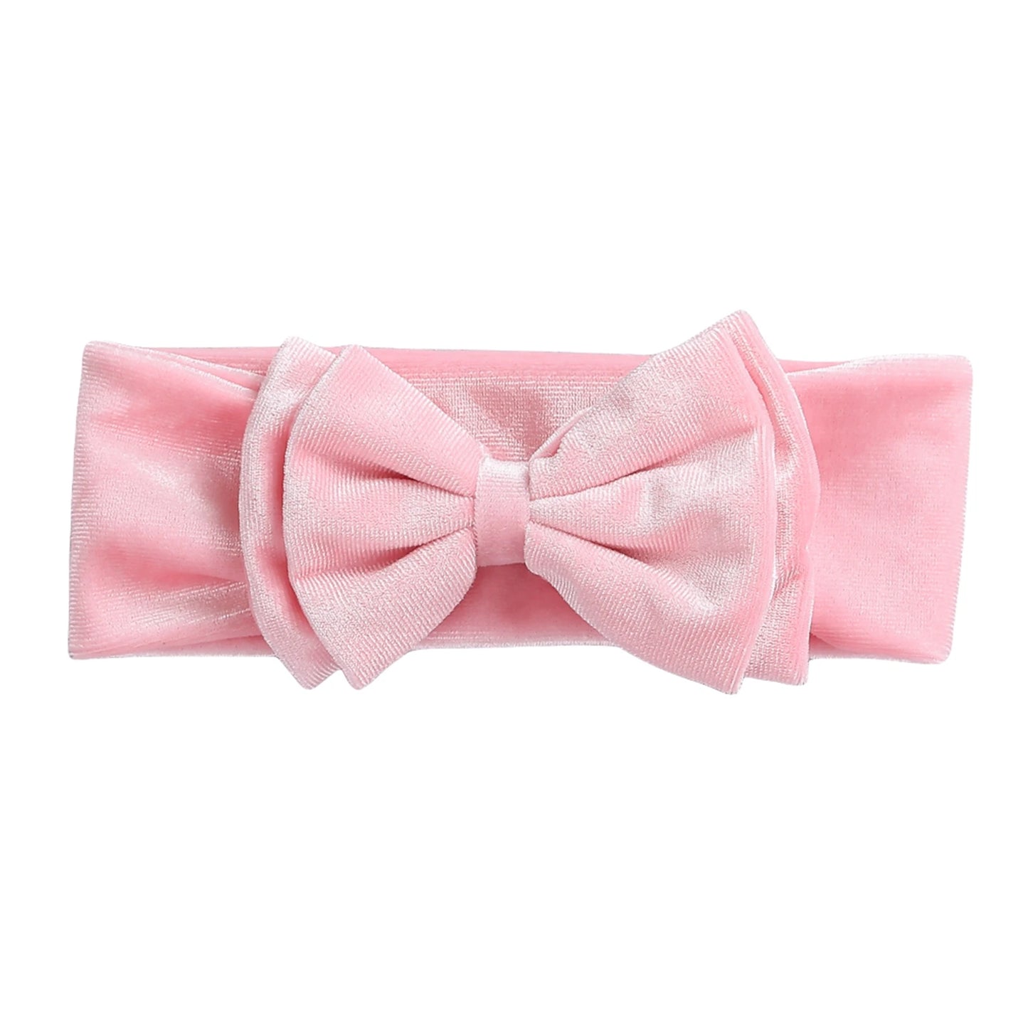 Toddler Baby Girls Bow Headbands Soft Stretchy Velvet Hairbands Hair Accessories