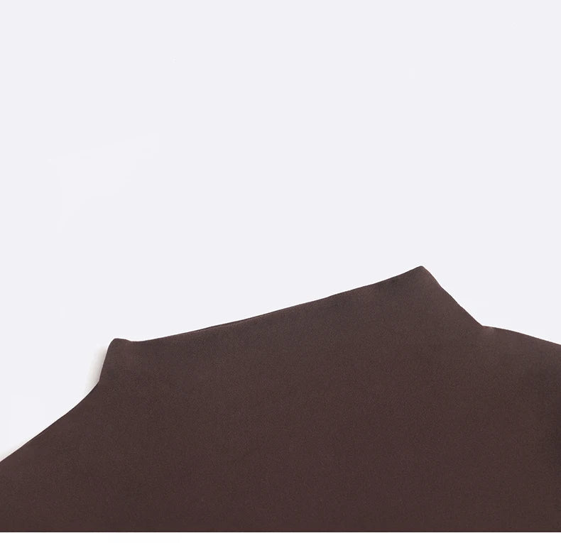 Half-High Collar Slim Fit Yoga Top - Long Sleeve Pilates Fitness T-Shirt