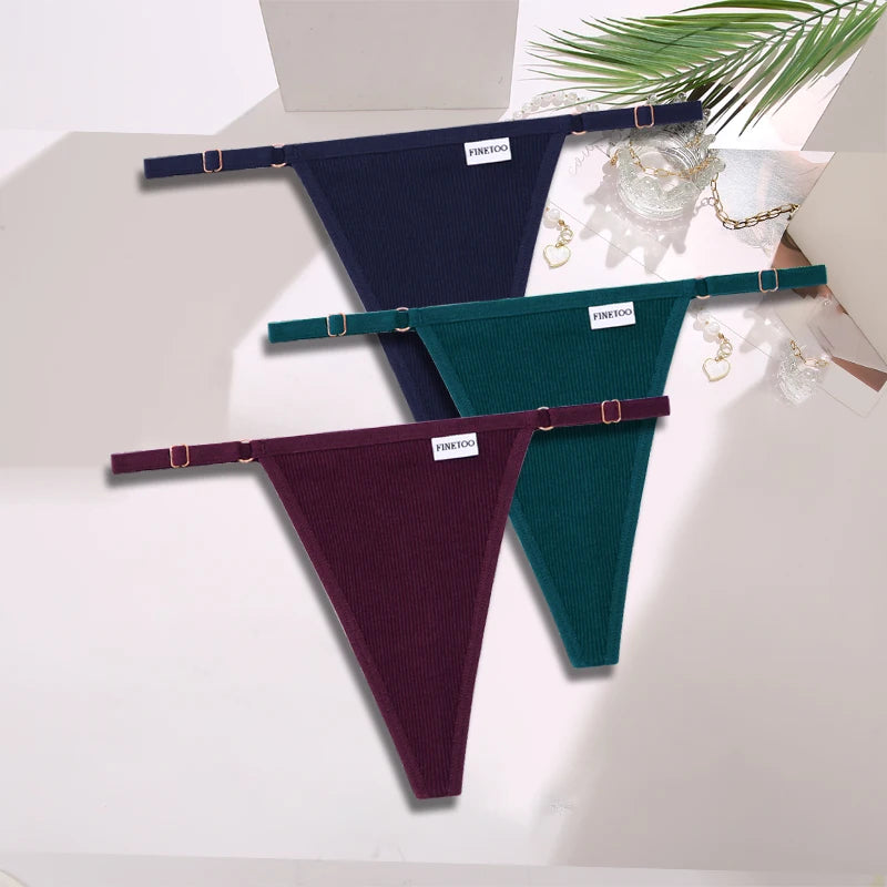 Women's Cotton Thong Underwear 3-Pack