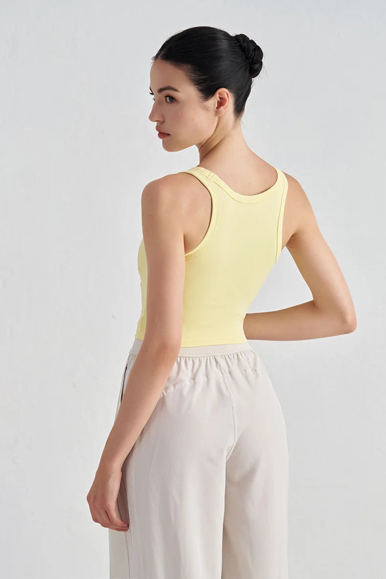 High Support Sports Bra - Breathable Nylon Fitness & Yoga Top