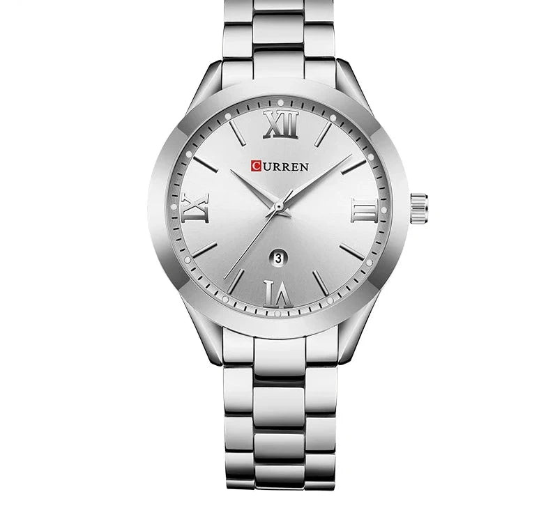 Gold Steel Bracelet Watch for Women - Elegant Ladies Wristwatch