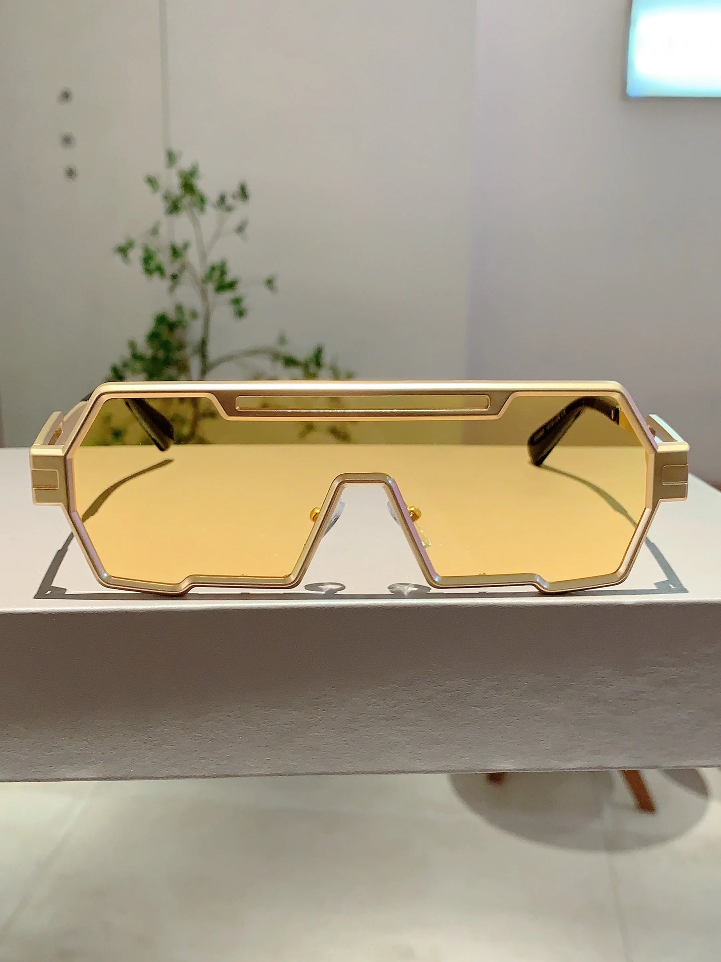Unisex Oversize Rectangle Sunglasses